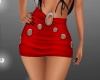 Red keyhole skirt