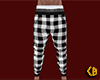 Black White PJ Pants (M)