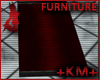 +KM+ Square Rug Red