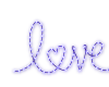Blue Lighted Love Sign