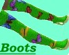 Green Butterflies Boots*