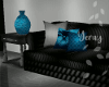 Sofa Black & Blue {yd}