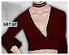 Red Bat Sleeve Top