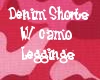 Denim shorts w/ Camo leg
