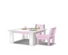 pink  kids drawing table