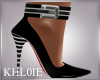 K black white heels