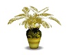 Gold vase and plant
