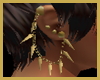 !5 Spiked Gold Earrinngs