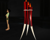 Red Metal Horn Torches