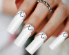 Diamonds White Nails