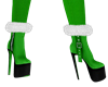 XMAS GREEN FUR BOOTS