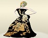 ~GoldenFlower Blk Dress~