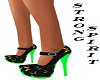 Green butterfly heels