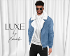 LUXE Sherpa Blue White