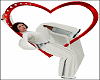 Red heart Chair w Poses