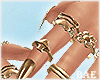 B| Gold Nails + Rings
