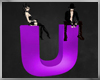 g3 Purple 3D Letter U