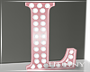 H. Pink Marquee Letter L