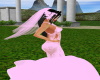 pink wedding veil