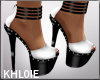 K white n black heels