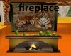 tiger fire place