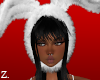 Black Hair + Bunny Hat