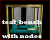 teal bench with nodes