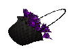 drk purple flower basket