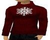 M* Snowflake sweater red