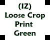 (IZ) Crop Print Green