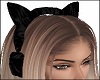 Black Fur Cat Earmuffs