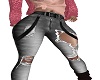Grey Suspender Jeans