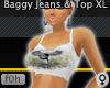 f0h Baggy Jeans & Top XL