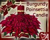 Burgundy Floral Candle