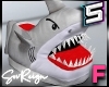 ! F Angry Shark Slippers