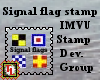 signal flags stamp