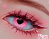 p. pink heart eyes