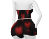 Heart Dress Black Red