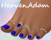 Blue toes plus rings