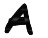 Letter A in Black