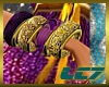 Gold and Purple Bangles