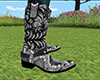 Silver Snakeskin Boots F