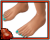 *C Bare Feet Nails Teal