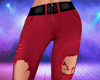 RED RIPPED PANTS BF'