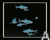 Kawaii Blue Sharks