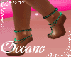 green ankle bracelet