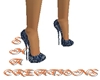 Blue Lace Heels