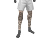 Plaid Cargos White