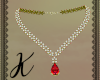 Ivy Necklace Red Gold