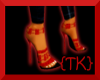 {TK} RED SANDLE HEELS